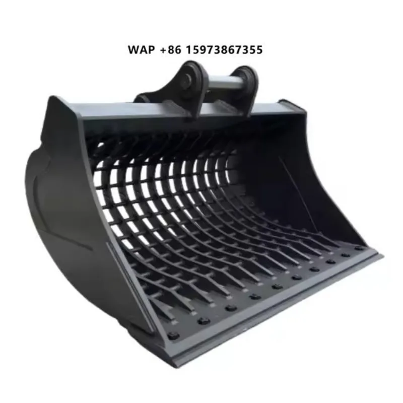 

New WJH Truck Excavator Accessories Grid Screen Bucket Rock Vibrating Screen Skeleton Bucket