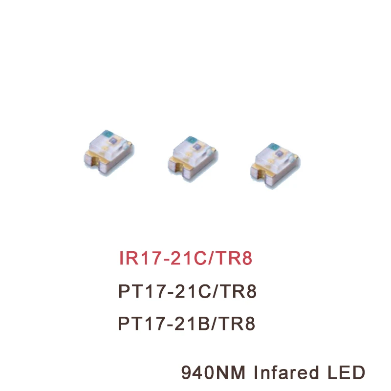 10PCS/LOT PT17-21C/L41/TR8 IR17-21C/TR8 100% NewOriginal 0805 SMD LED infrared receiving tube transmitting tube