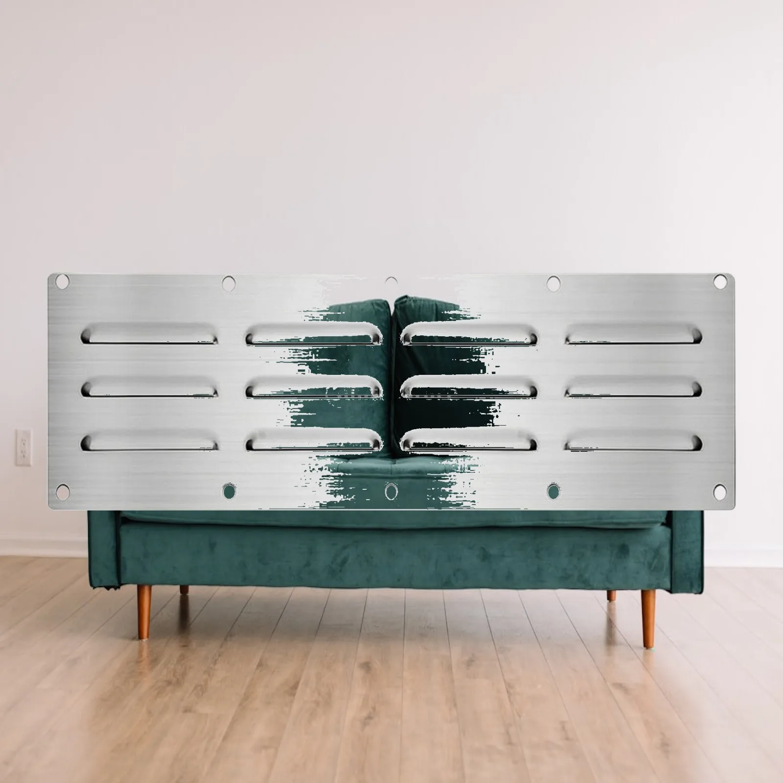 Horizontal Slat Ventilation Panel Long-Lasting Stainless Steel Ventilation Panel with Mounting Holes Louvered Vent Cover Slim