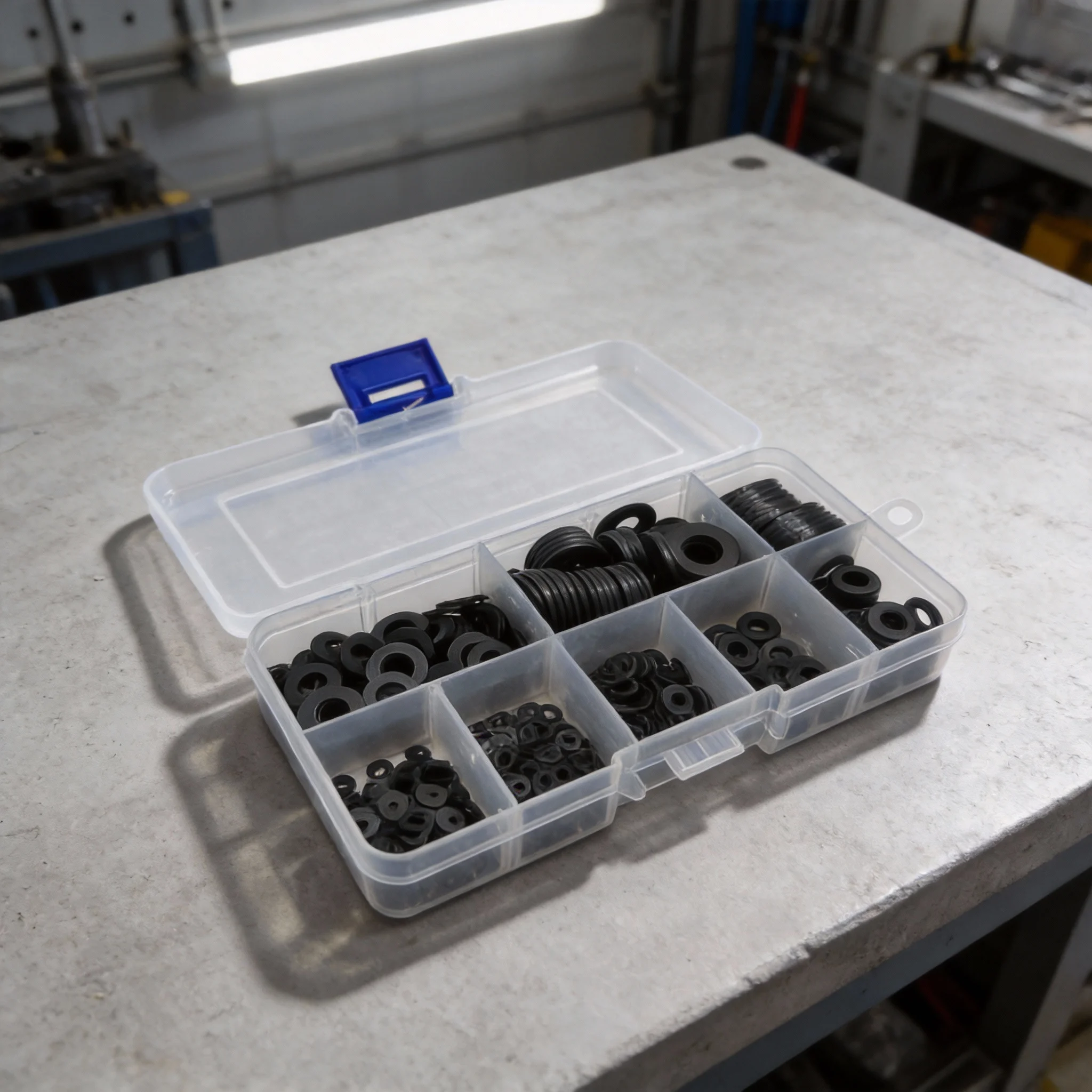 

500pcs Black Nylon Flat Washers Gasket Set M2 FOR M3 M5 M6 M8 M10 Assorted Sealing Gasket Sorting Kit Assortment Set