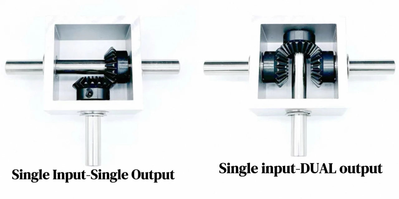 10mm Robotic Arm Joint 1/1 Small Automated Angle Transmission Metal Gearbox 60x60mm for Precision Automation