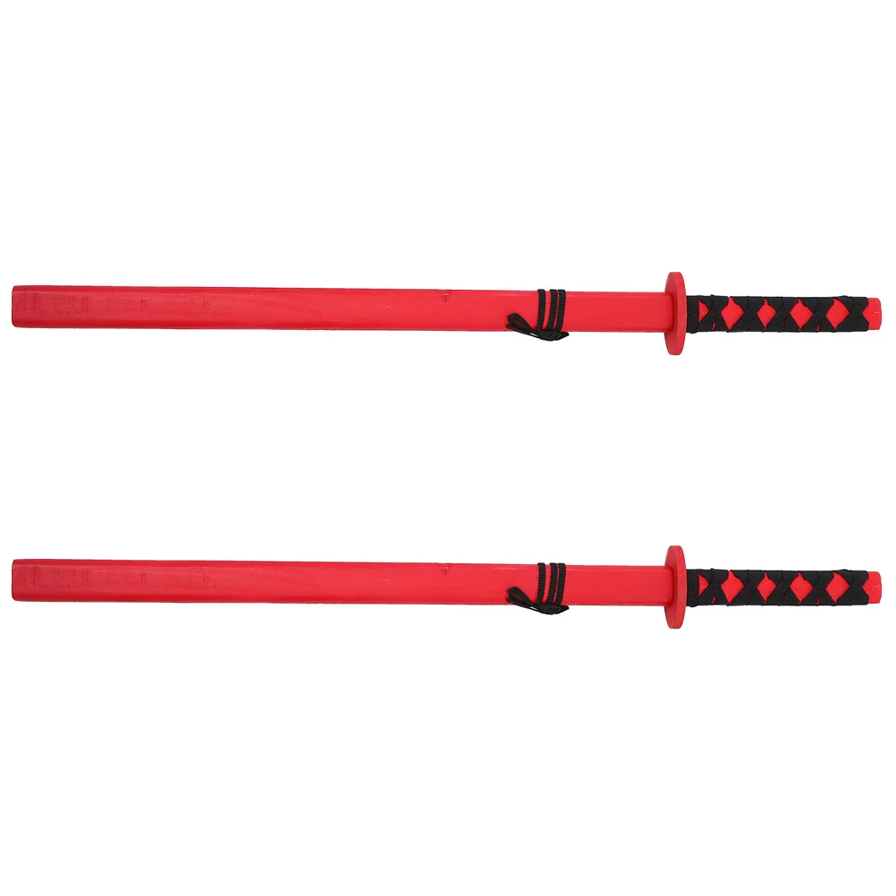 

2 Pcs Japanese Samurai Sword Halloween Supply Toys Cosplay Swords Childrens Wear-resistant Bad Guys