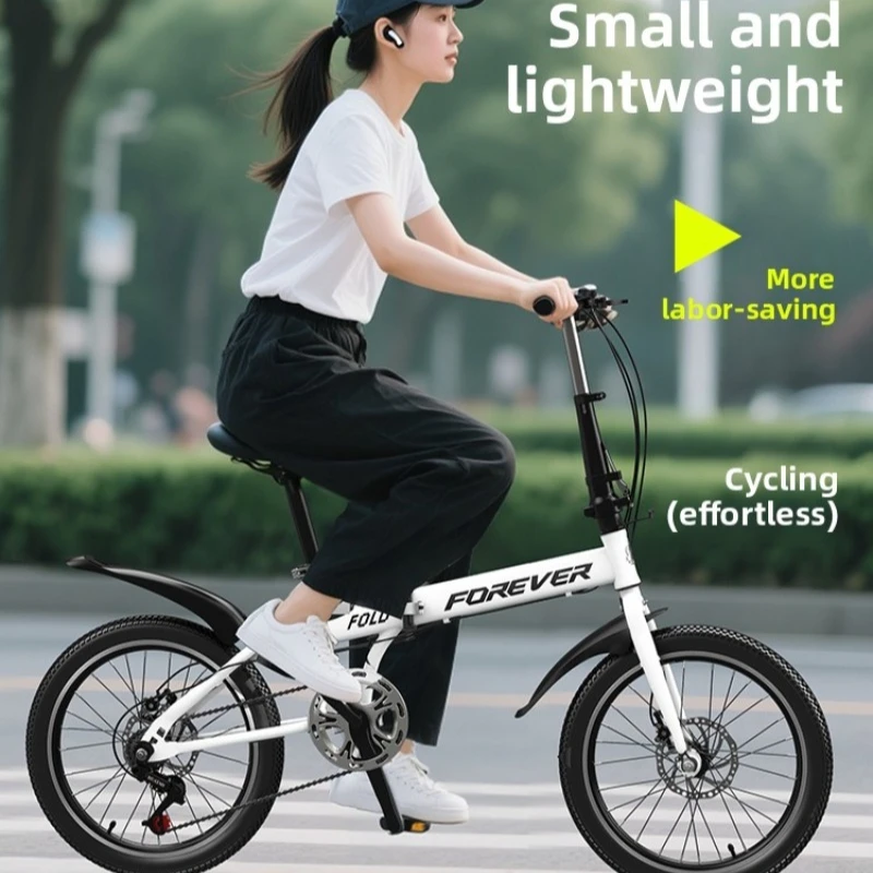 Opvouwbare opvouwbare woonfiets Lichtgewicht draagbaar 20 inch aluminium frame 7-speed snel opvouwbare draaggreep Urban Travel Road