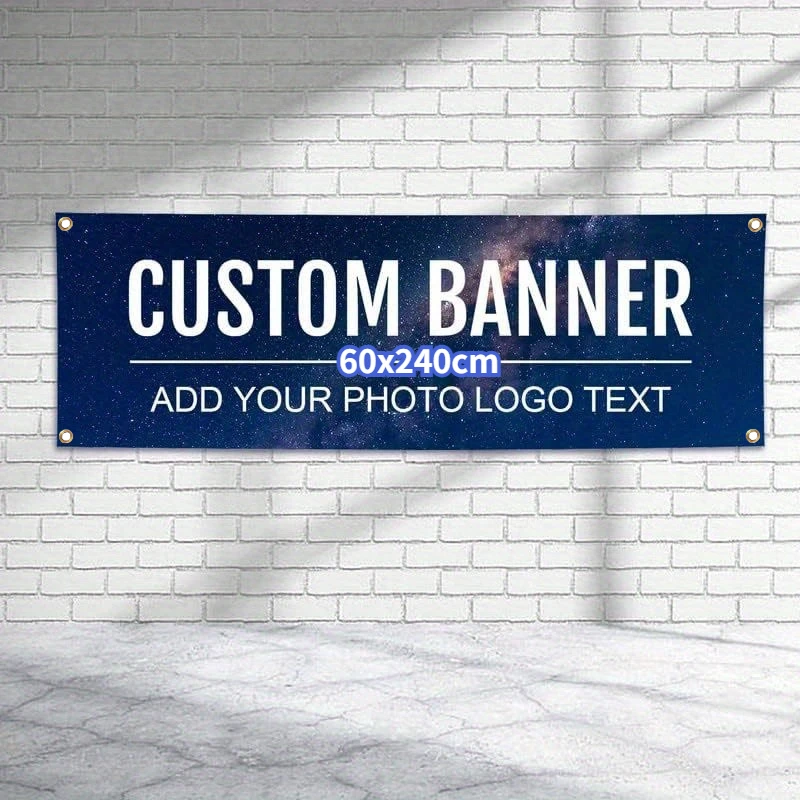 1pc Long Banner And Sign 60x240cm, 4 Holes for Easy Hang, Ideal for Outdoor Indoor at Birthday Party, Business Events Home Decor