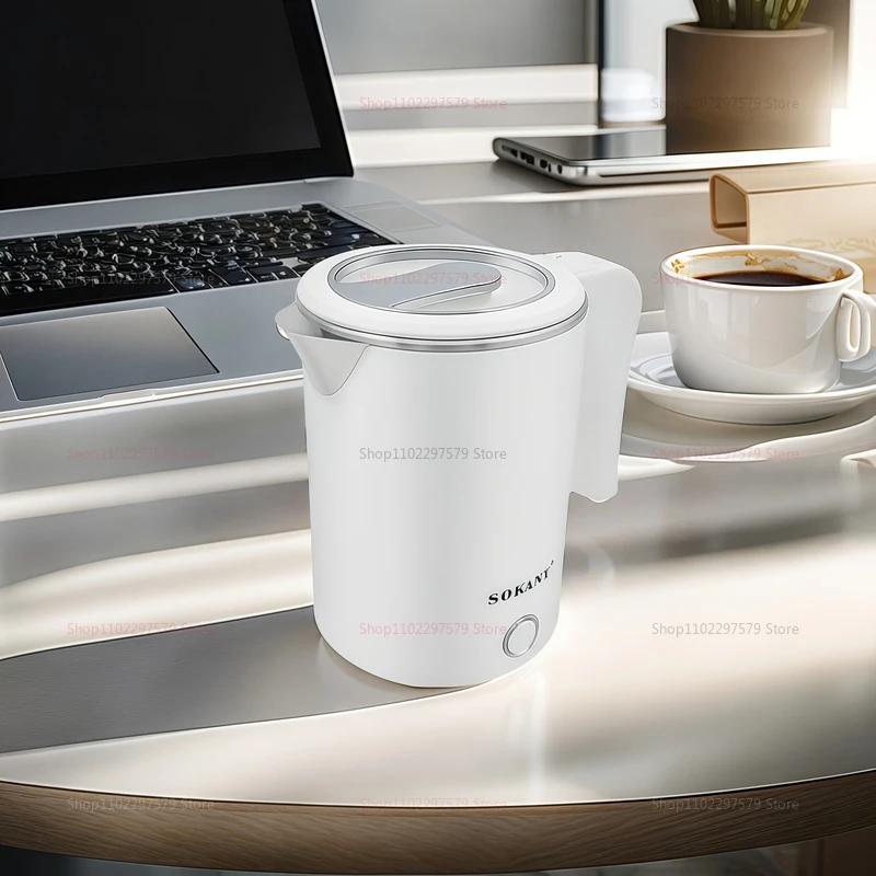 غلاية كهربائية للسفر 500 مل غلاية مياه محمولة من الفولاذ المقاوم للصدأ للشاي والقهوة والفندق والمطبخ وغلاية ذكية للسفر العائلي