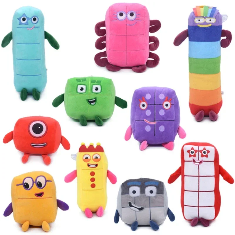 10pcs  Cartoon number Plush Doll Toy Educational Stuffed Movie TV number Toys Kids Gift early childhood education doll