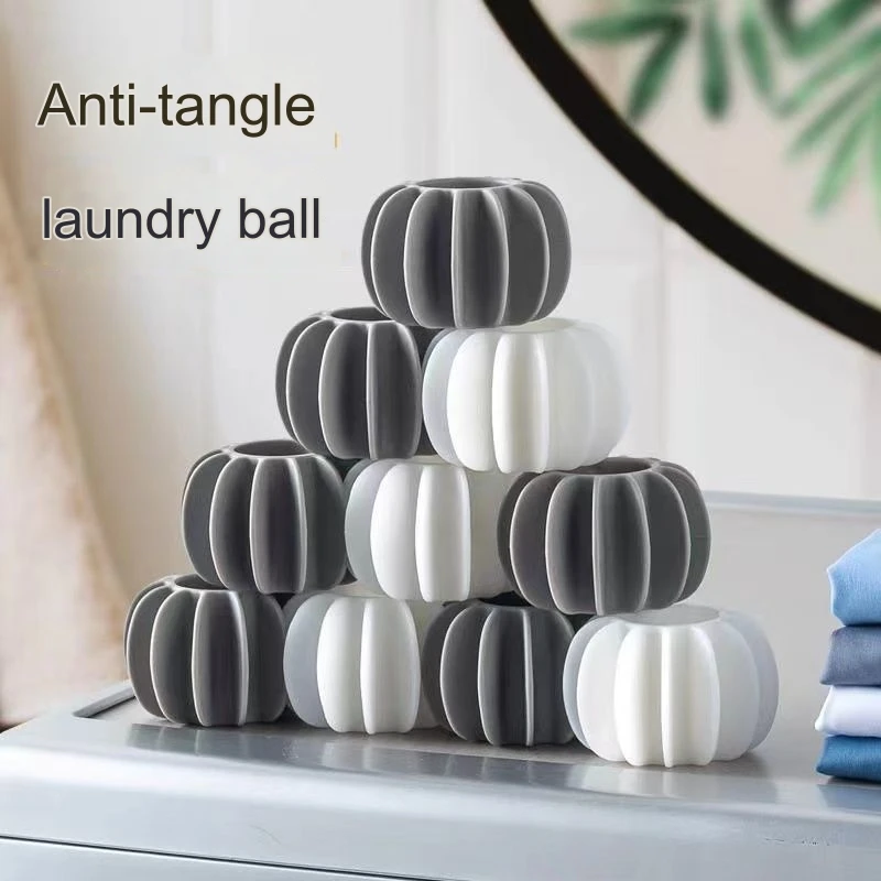 Silicone Laundry Ball Anti-Tangle Catcher Reusable Clothes Cleaning Tools Washing Machine Pet Hair Remover Filter Durable White