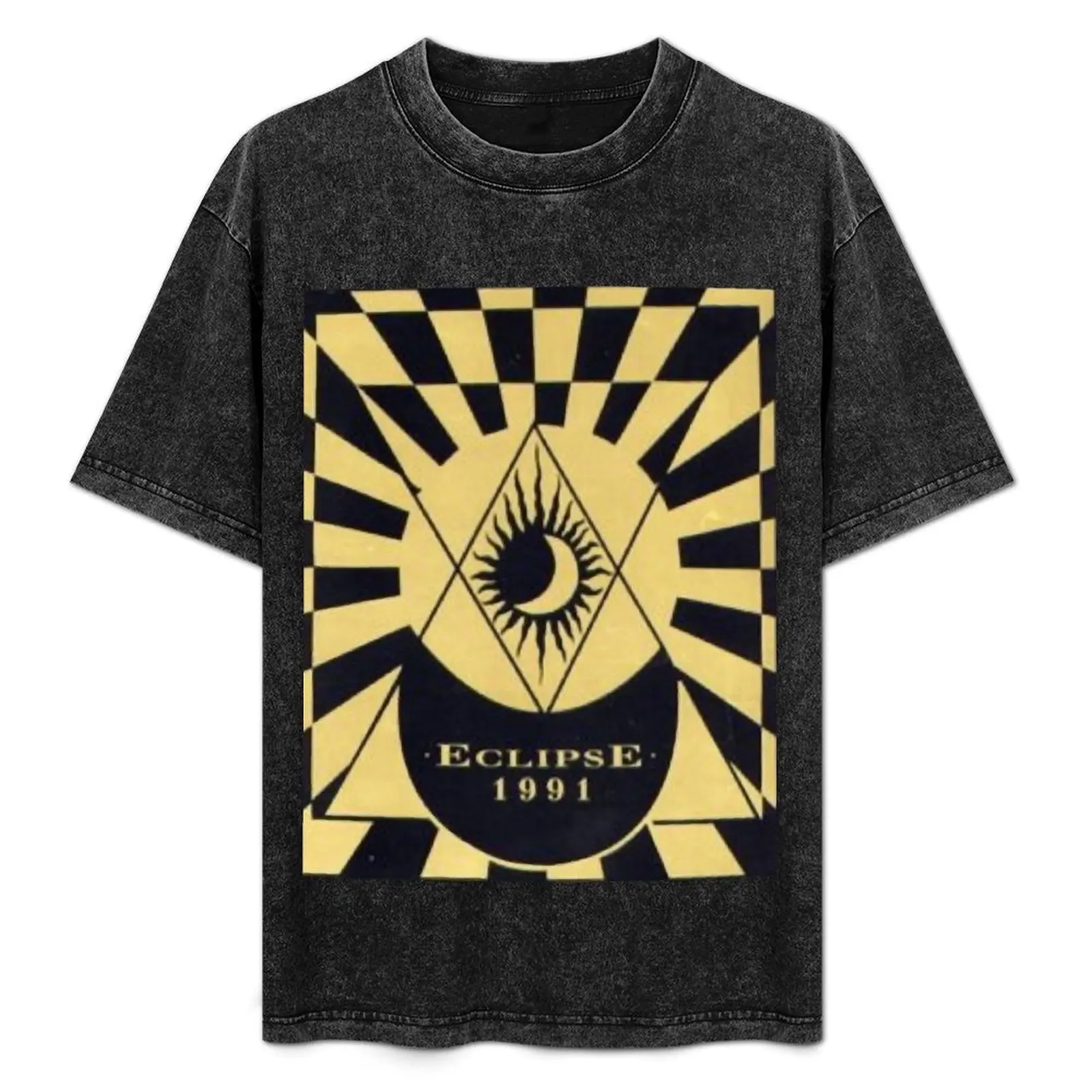 Eclipse 1991 Rave Flyer Classic T-Shirt Non-Shrink Basic Cotton T-Shirt
