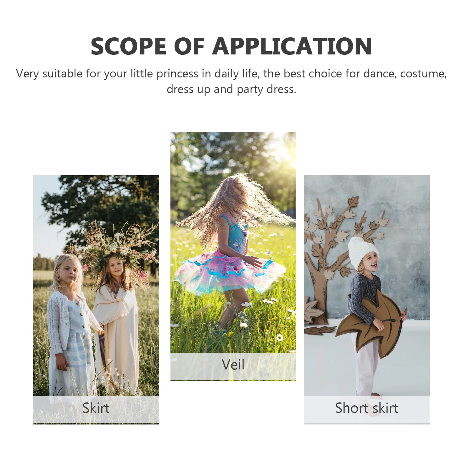 

Size S Little Girls Layered Rainbow Ribbon Tutu Skirt Ballet Tiered Dress Soft Skin Friendly Ideal for Party Daily Wear