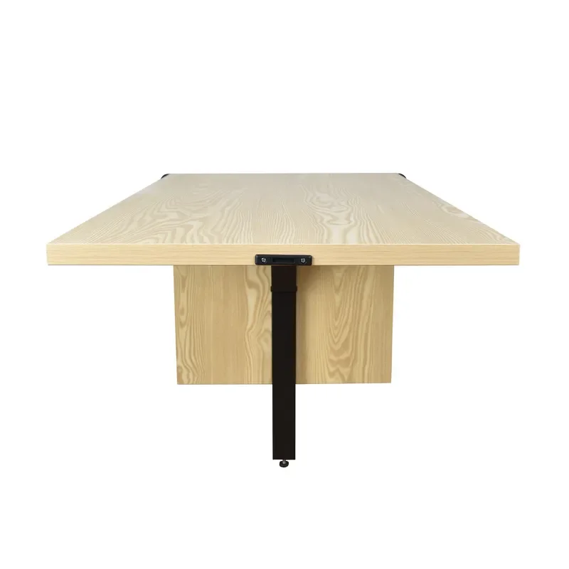 Black Steel Wall Mounted Folding Table Space Saving Retractable Desk for RV Car Camper Durable Compact Design Heavy Duty