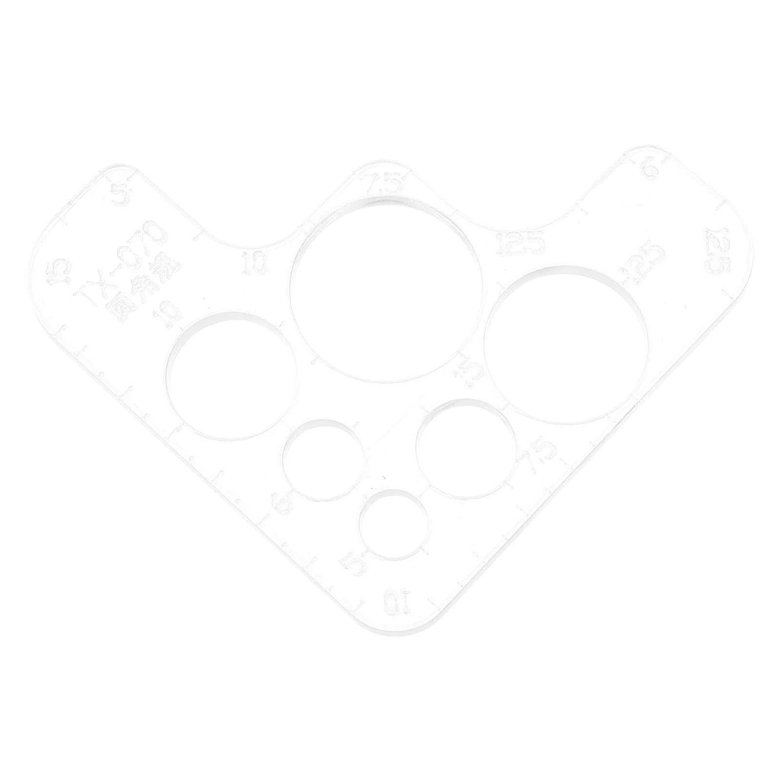 

Professional Acrylic Circle Corner Ruler for Cutting Clear Stencil Template Craft Sewing Line Guide Tool