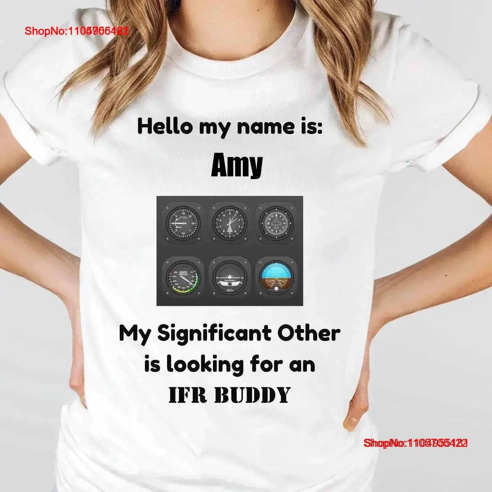 Customizable Pilot T Shirt Spouse Significant Other Hilarious Instrument Flight Rules IFR Buddy Needed vintage Washed fashion