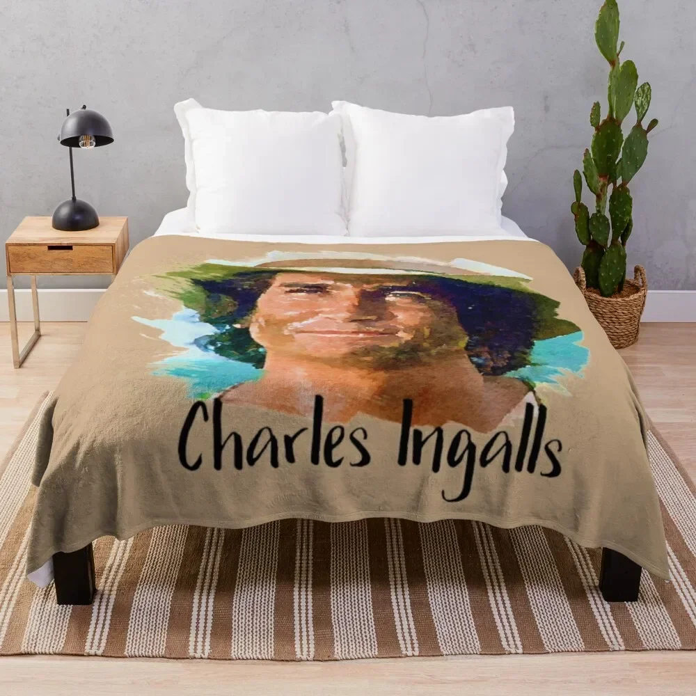 

Charles Ingalls Little House on the Prairie Throw Blanket Luxury Throw For Decorative Sofa Shaggy Moving Camping Blankets