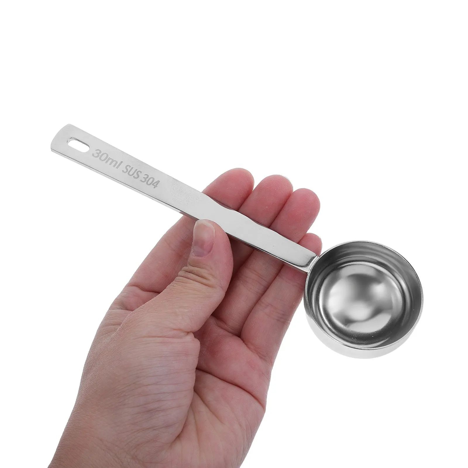 4Pcs Coffee Scoop Stainless Steel 30Ml Measuring Spoons Long Handle for Ground Coffee Baking Sugar Protein 30Ml Measuring Spoon