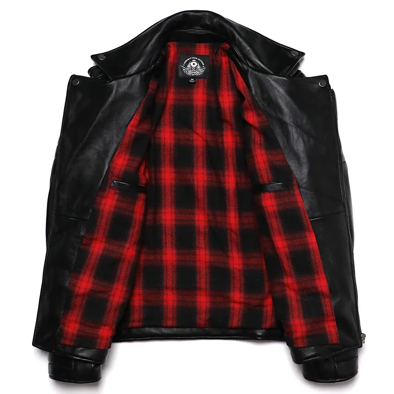 New Sheepskin Genuine Leather Jacket Oblique Zipper Fashion Motocycle Slim Jackets Soft Spring and Autum Clothing Short Coat 11 S0ace1cae47754d77bc50929f5386e350C