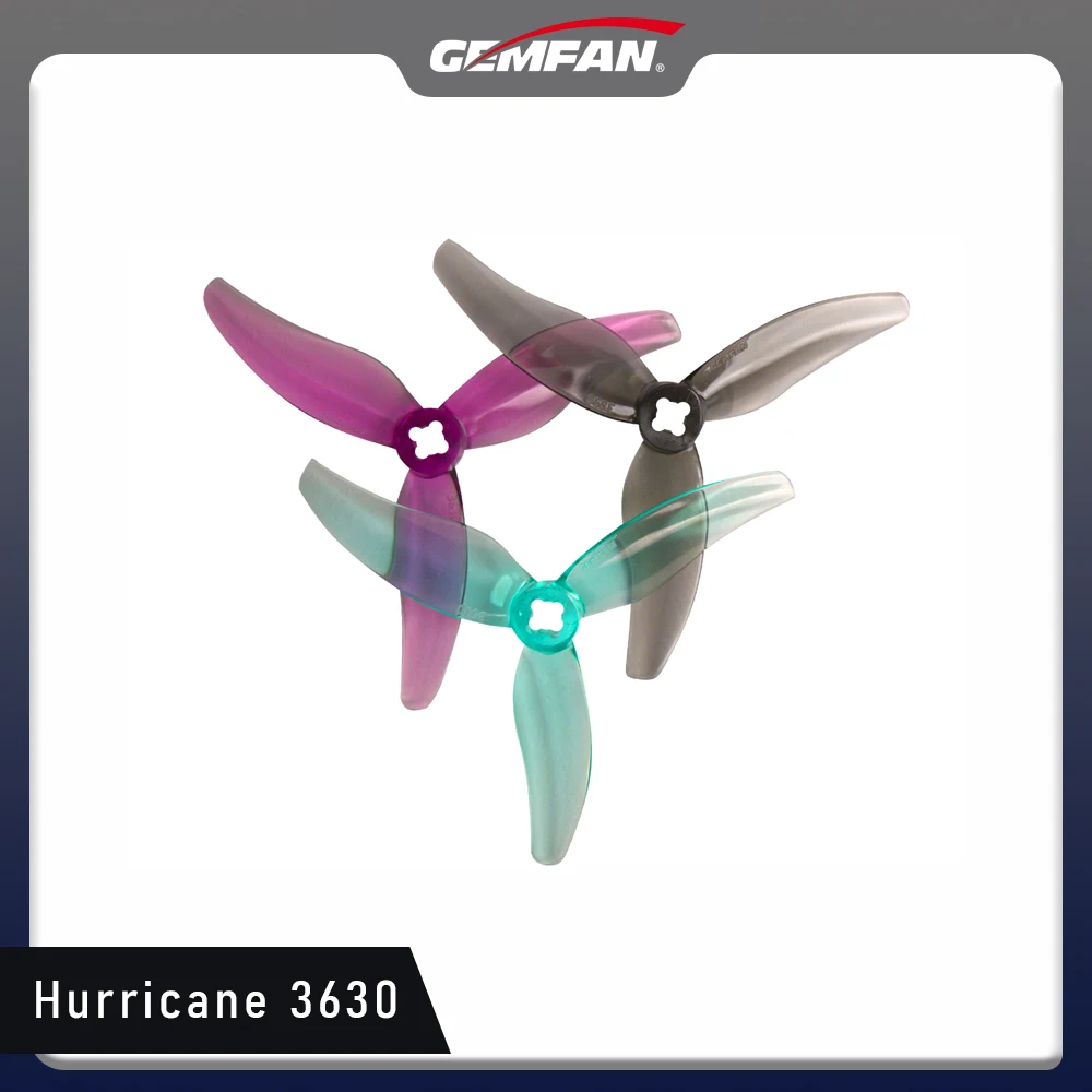 Gemfan 3630 Hurricane 3-Blade Propeller for 3.5inch FPV Drone 2CW+2CCW 4pcs/pack Freestyle Quadcopter