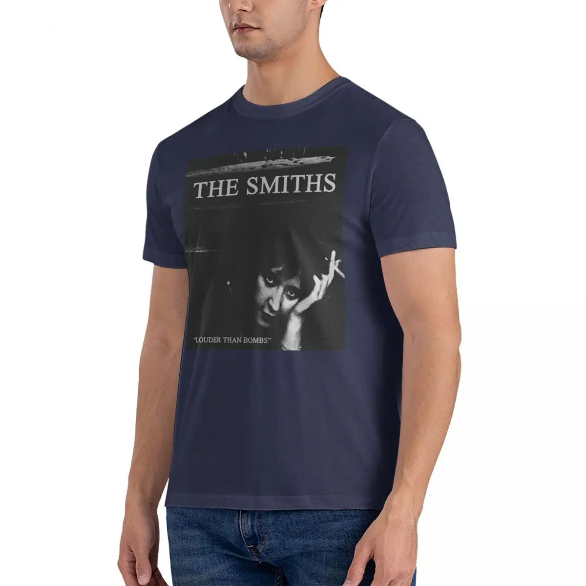 Leisure The Smiths Louder Than Bombs T-Shirt Men Round Collar Cotton T Shirts The Smiths Short Sleeve Tees Classic Clothing