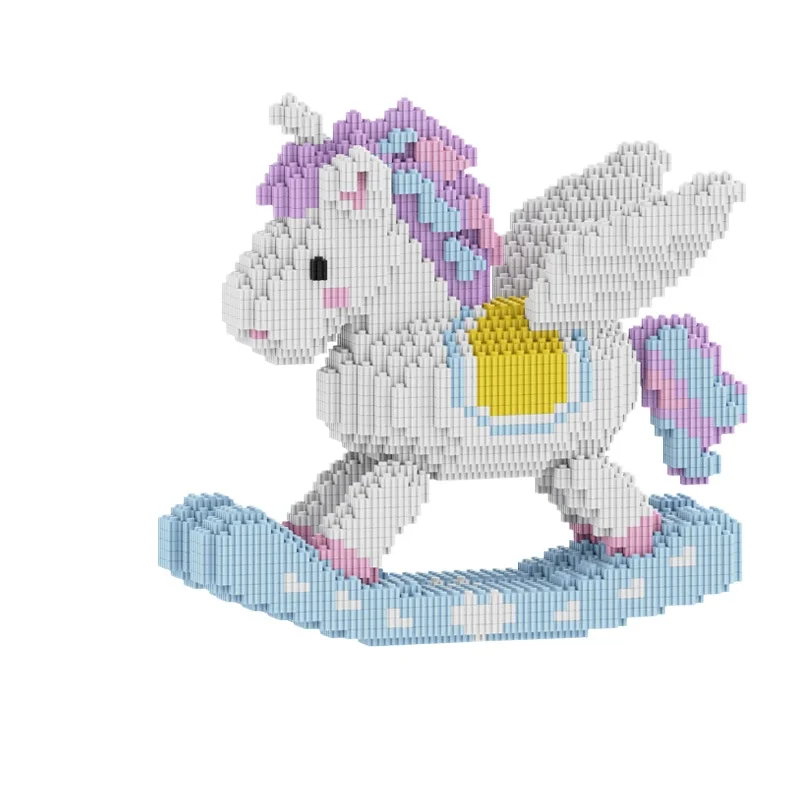 

Cute Cartoon Pegasus Building Blocks Educational 3D Model Puzzle Toy Gift for Kids Year 2026