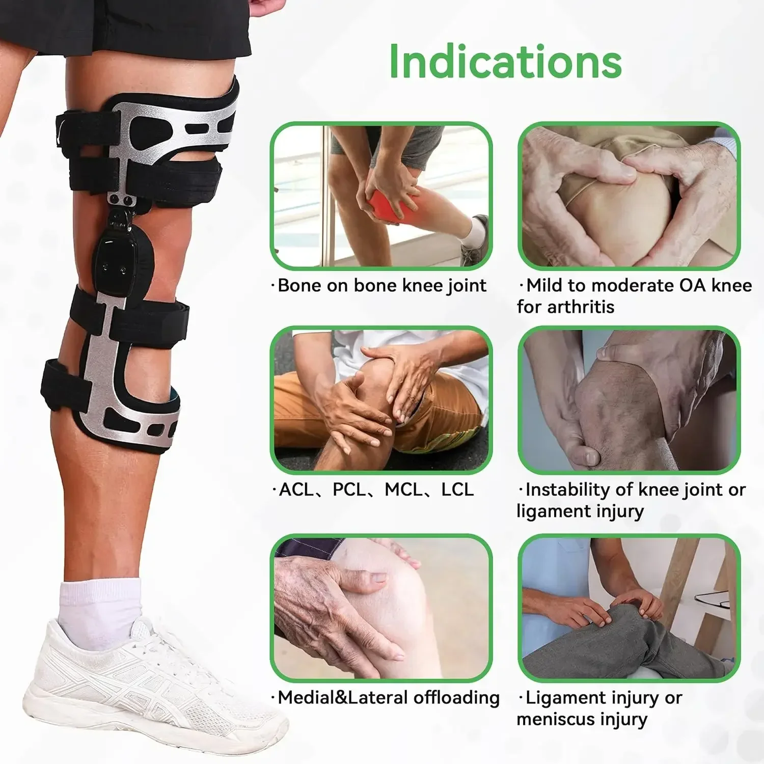 OA Unloader Knee Brace Preventive Protection Relief Arthritis Join Pain Degeneration Osteoarthritis Correction Knee Orthopedics