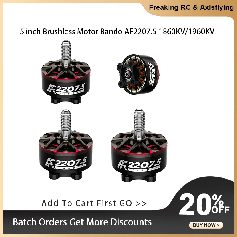 

4 шт. Axisflying 5-дюймовый бесщеточный двигатель Bando AF2207.5/для FPV Drone/фристайл/бандо