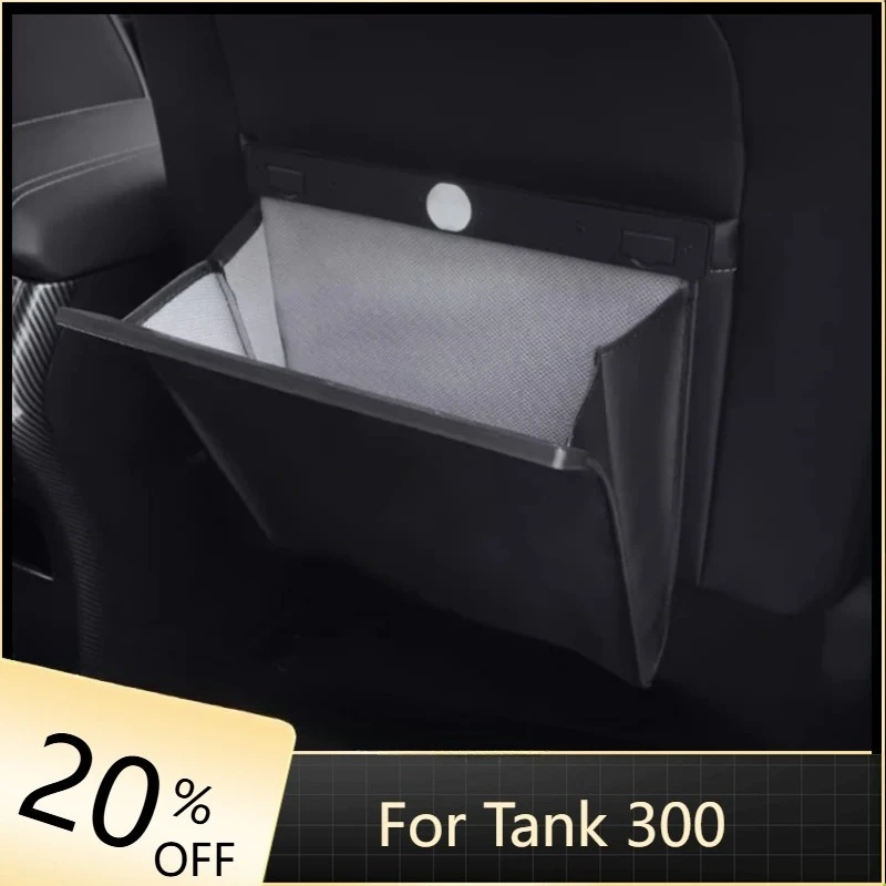 

Auto with Light Trash Can Garbage Bag Fit Modified Car Seat Rear Folding Trash Bag Car Interior Upgrade Parts for Tank 300
