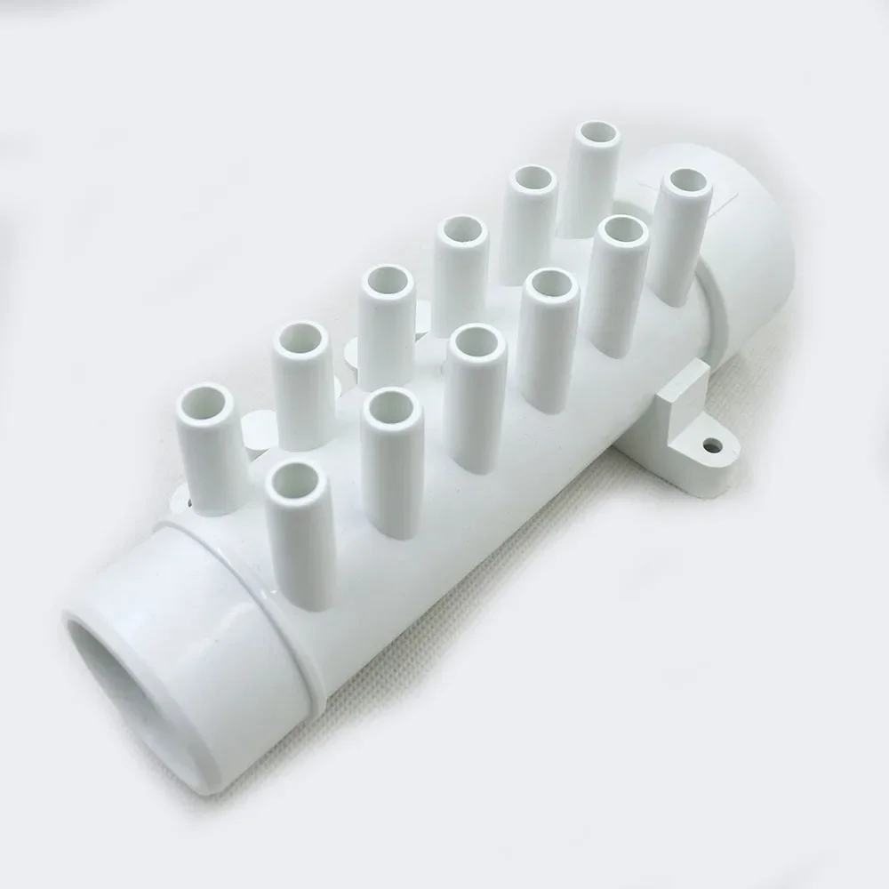 1.5 inch hydrotherapy air manifold, 12 hole split air pipe with plug, used in conjunction with air nozzle