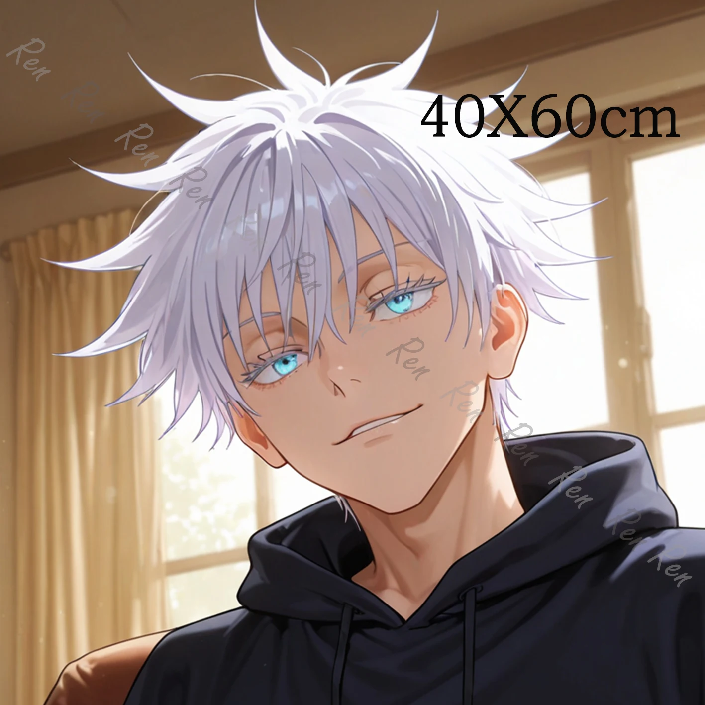 Dakimakura Anime Silver-white hair Pillow Cover Sofa Cushion Double-side Print Throw Pillow Case 40X60cm - view 2