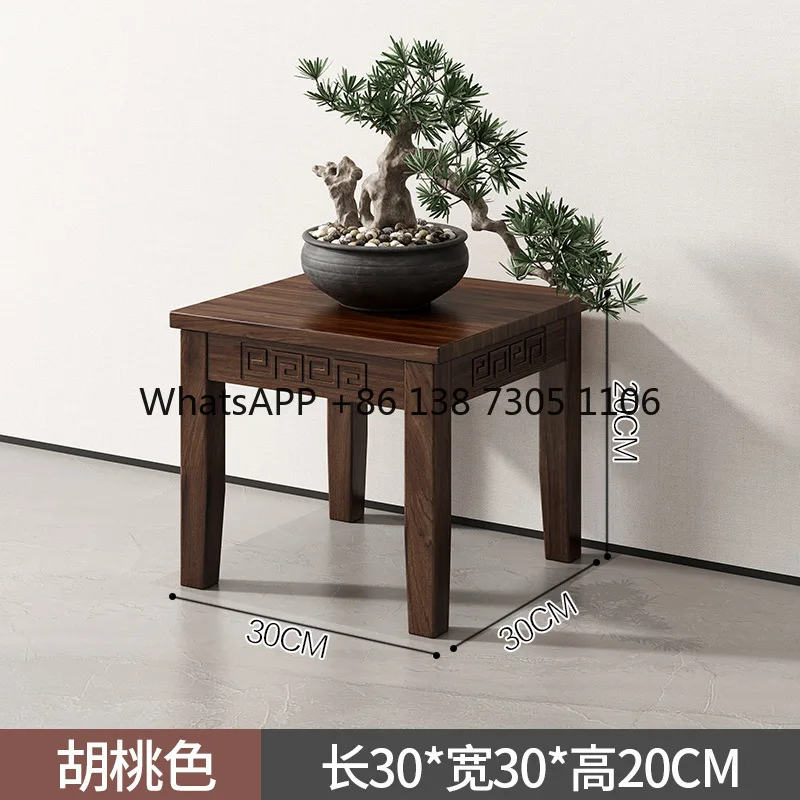 Flower stand Shelf Balcony Floor-to-ceiling indoor living room decorative ornament Flower table Solid wood multi-layer