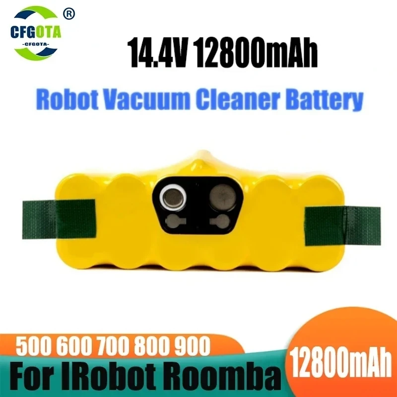 

14.4V 128000mAh Robot Vacuum Cleaner Battery for IRobot Roomba 500 600 700 800 900 Series 620 650 770 780 580 Battery pack