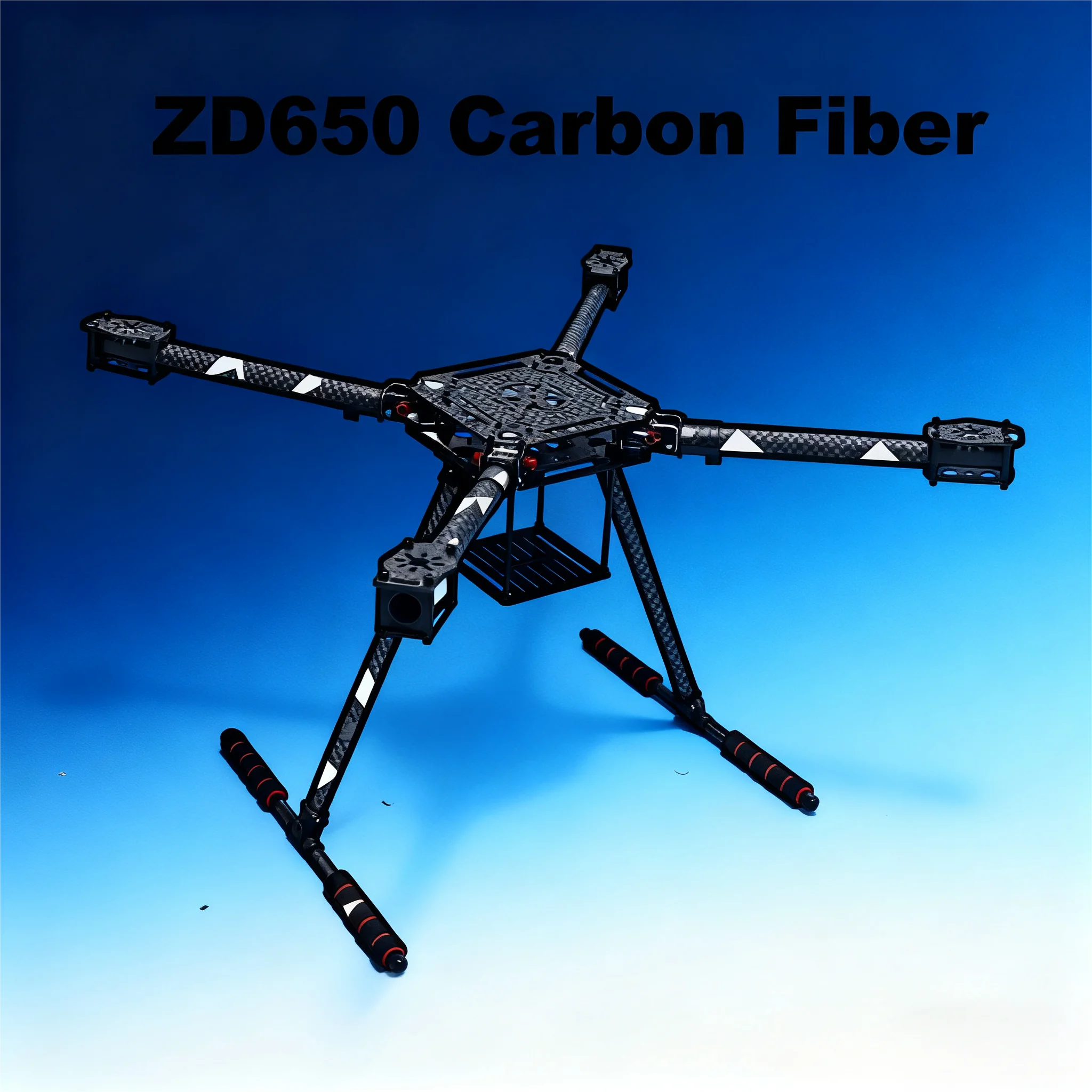 HotRC ZD650 Telaio quadricottero in fibra di carbonio da 650 mm FPV Quad con pattino di atterraggio in fibra di carbonio F650