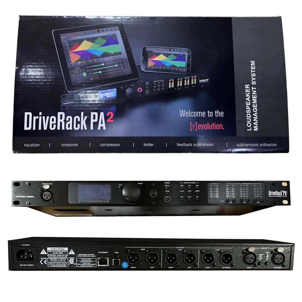 DriveRack PA2 2 مدخل 6 مخرج، حامل محرك الصوت للمحلة، مكبر صوت احترافي، نظام إدارة معالج الصوت #6