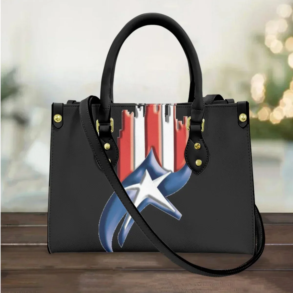 Women's Shoulder Bag 2023 Puerto Rico Trendy Fashion Handbag PU Leather Small Underarm Messenger Bag Girls Clutch Female Gift