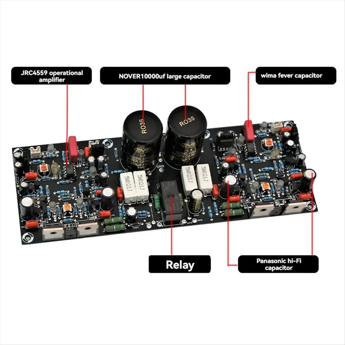 ABGN SF60 Amplifier Board Replica Fever Grade High-Power Amplifier Board Dual Channel Class A and B Super LM3886 TDA7293