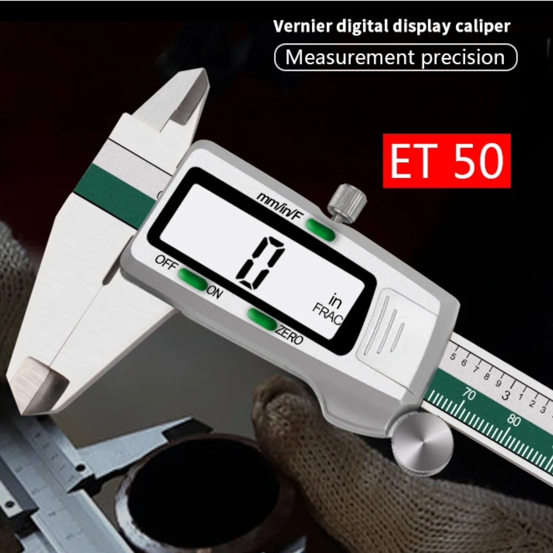 ET50 150mm Digital Caliper Stainless Steel 0.01mm High Precision for Mechanical Components Measure