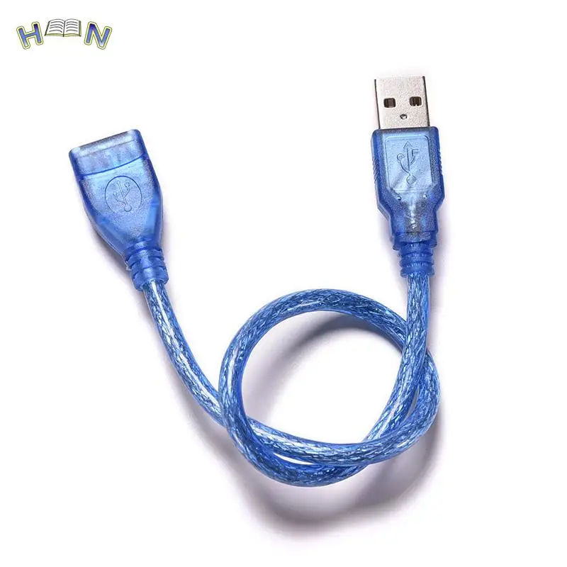 30cm USB 2.0 Extension Cable USB 2.0 Male To USB 2.0 Female Extension Data Sync Cord Cable Anti-Interference Blue