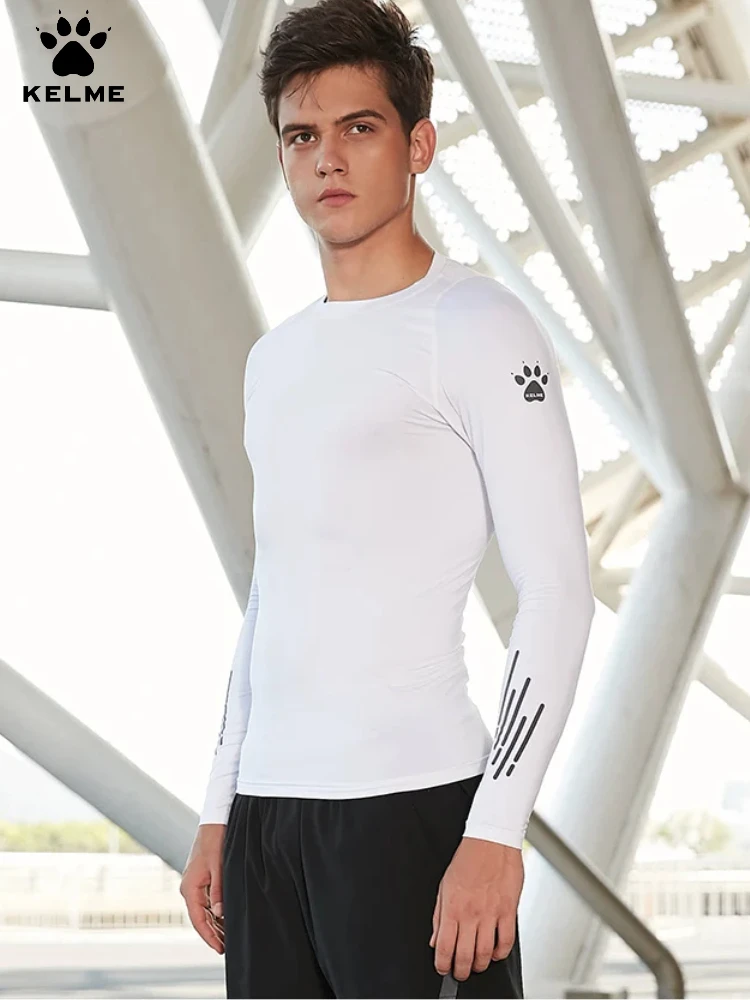Kelme Men's Running Tight Fitting Long Sleeved Quick Drying Sports T-shirt Fitness Training Yoga Top