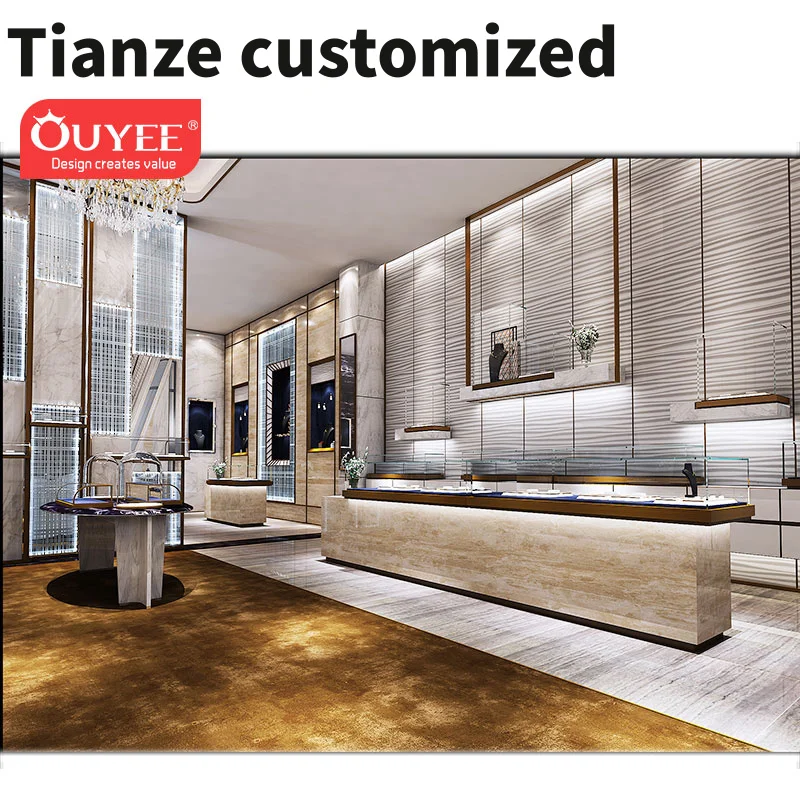 

Customized-MDF Jewelry Store Furniture Jewellery Shop Counter Design Showcase Jewelry Shops