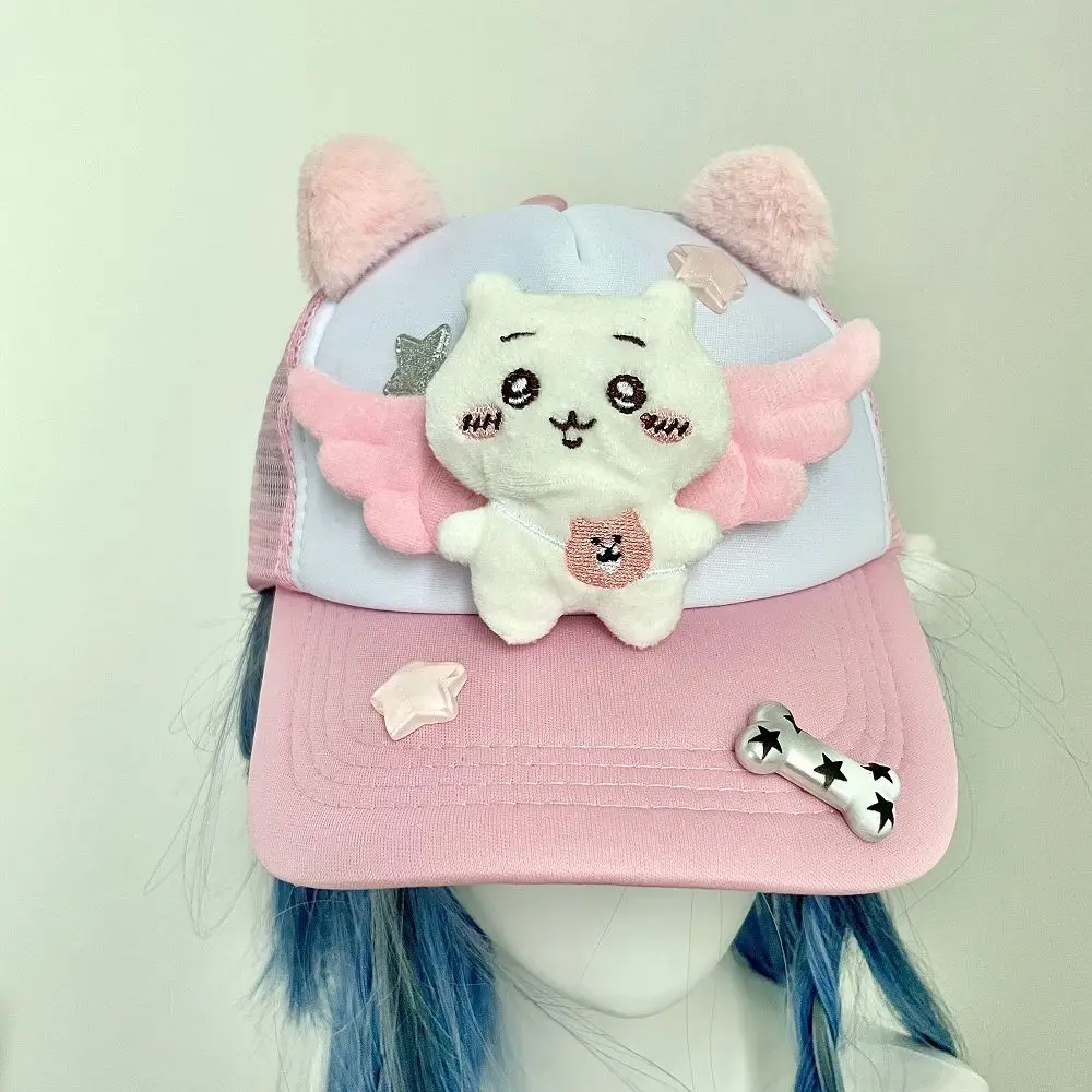 Nowy Kawaii MINISO Anime Kawaii Chiikawa czapka z daszkiem Cute Cartoon urocza lalka Casual kapelusz przeciwsłoneczny prezenty dla dziewczynek
