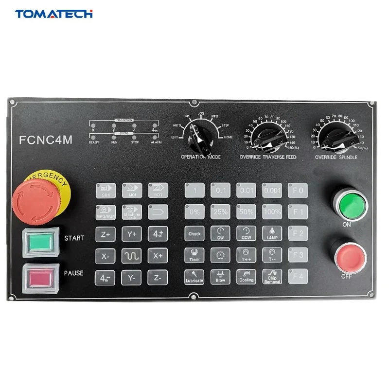 Smart 4 axis CNC Controller for CNC Router Milling Machine Nano-scale Interpolation Accuracy with Additional panel or MPG