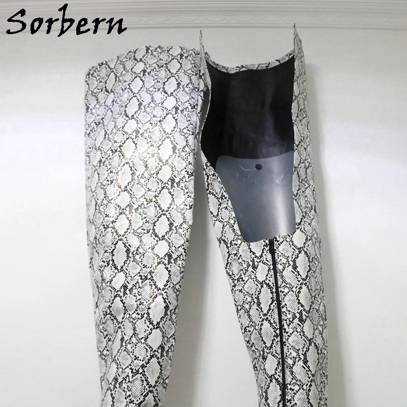 Sorbern Sexy Light Hoof Heelless Crotch Boot 97Cm Inside Shaft Length 150Cm Outside Fetish Unisex Shoes Custom Color