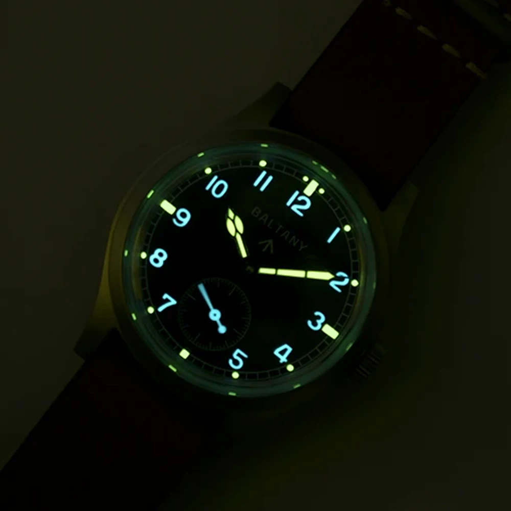 Baltany Retro Automatic Watch St1701 100M Waterproof Classic Subsecond Hand Mechanical Vintage D12 Military Classic WristWatch