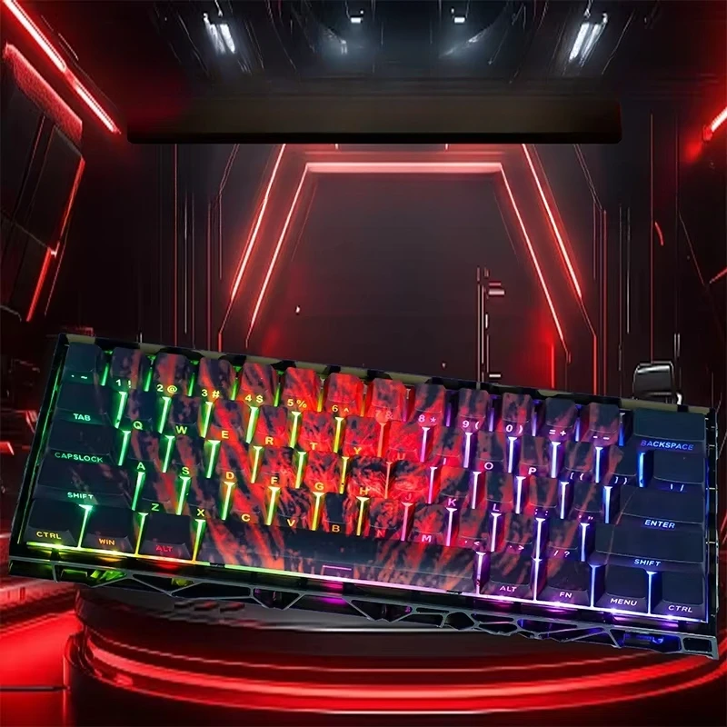 DIY Magnetic Keyboard Mouse Combos IP66 Type-C with Punk Style 61 Keys Mechanical Gaming Keyboard for Laptop