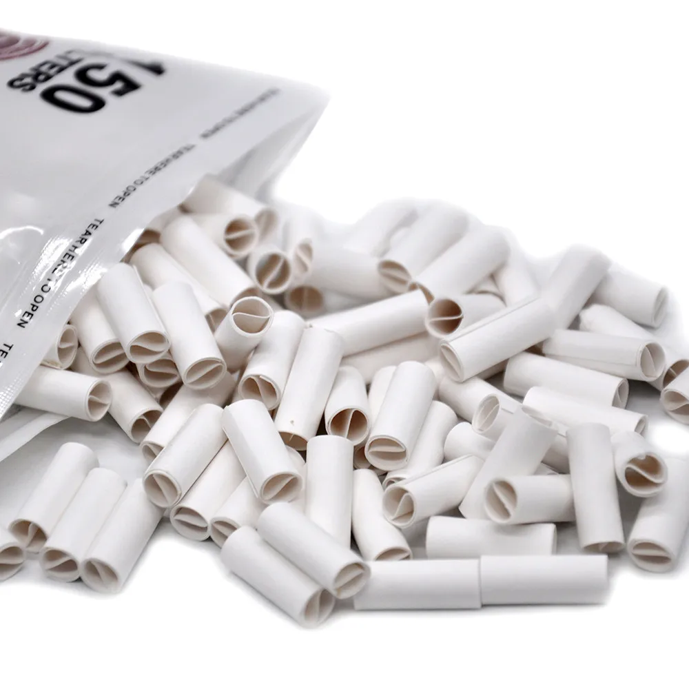 150Pcs Per Rolled Tips Natural Prerolled For Rolling Paper 6MM A packet of cigarette paper