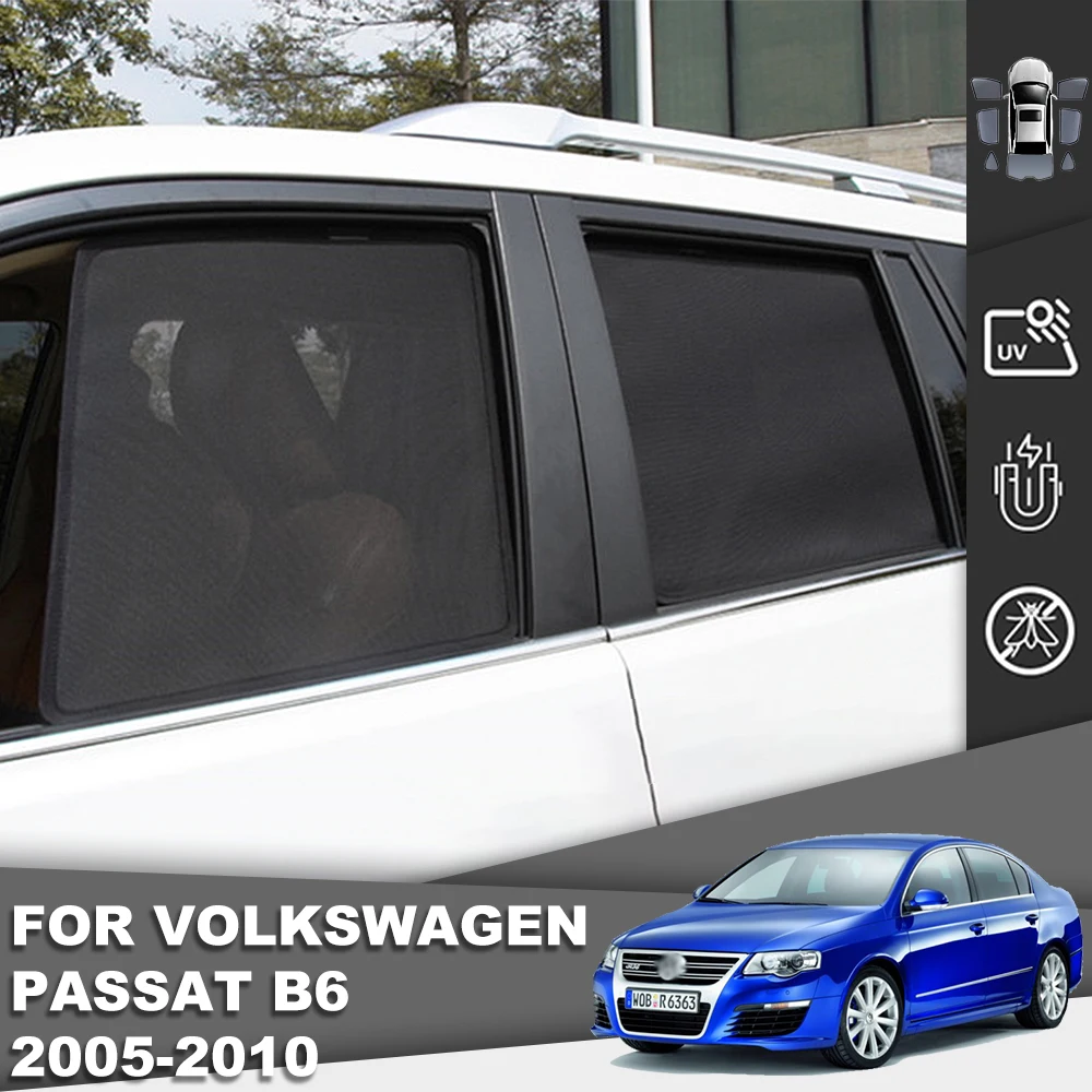 For Volkswagen VW PASSAT B6 Sedan 2005-2011 Magnetic Car Sunshade Front Windshield Curtain Rear Side Baby Window Sun Shade Visor