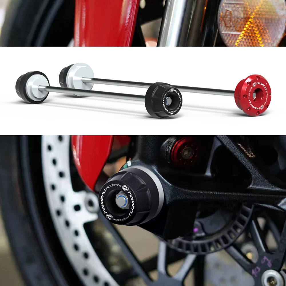 Für Ducati Diavel 1260 S / Carbon und XDiavel Vorder- und Hinterachse Gabelschoner Crash-Protektoren Motorrad-Schutz Radnaben-Antikollisionsschutz