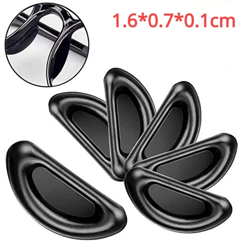 10 pairs Glasses Nose Pads Adhesive Silicone Nose Pads Non-slip Transparent Nosepads for Glasses Eyeglasses Accessories