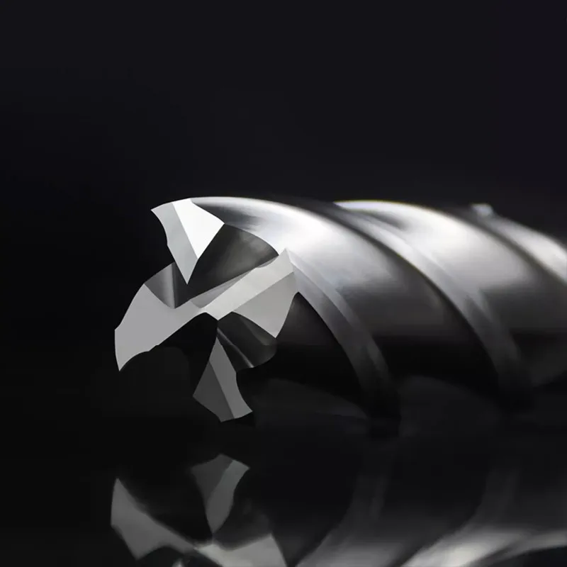 GAMONT Short Blade White Steel Milling Cutter Full Grinding High-Speed Steel Straight Through Center Hole Flat Bottom End Mill