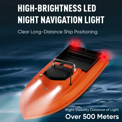 Bait Boat for Fishing RC Bait Boat for Fishing GPS High-Speed High-Power Bait Boat with Dual Antenna Auto-Release for Fishing