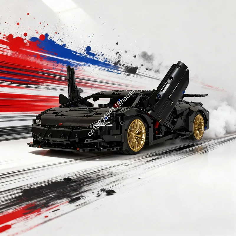 

2868 шт. MOC 1 8 Технический Lamborghiniesрованная модель Huracan, строительные игрушечные блоки, строительные рождественские подарки, идея «сделай сам», образование для детей