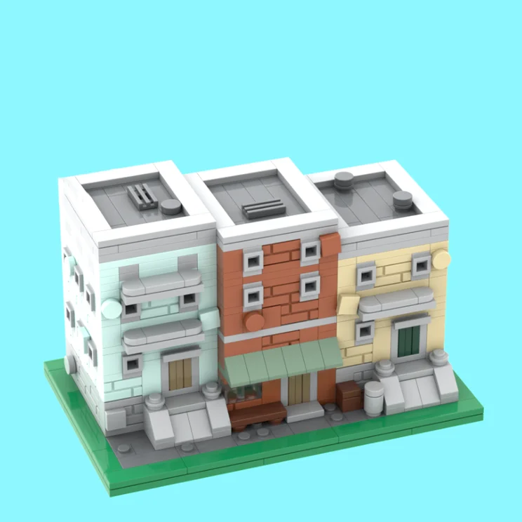 บล็อกตัวต่อแบบประกอบเอง รุ่นบ้าน/ร้าน/อพาร์ทเมนต์ยอดนิยม ของเล่นเสริมทักษะ ชุดประกอบ DIY ของขวัญวันหยุด